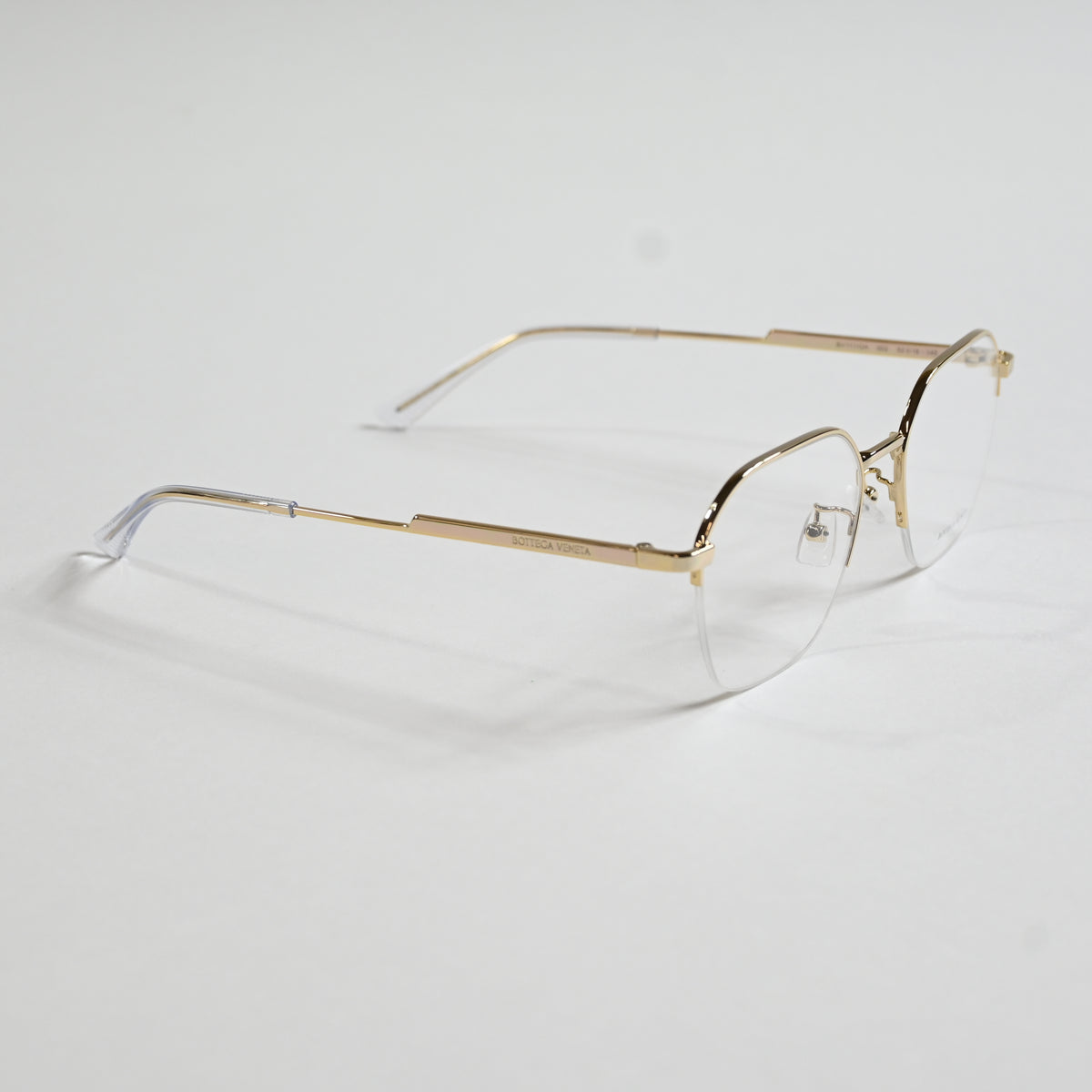 Bottega BV1111OA 002 Mens Authentic Eyeglasses Clear Gold/Silver, 52mm - New