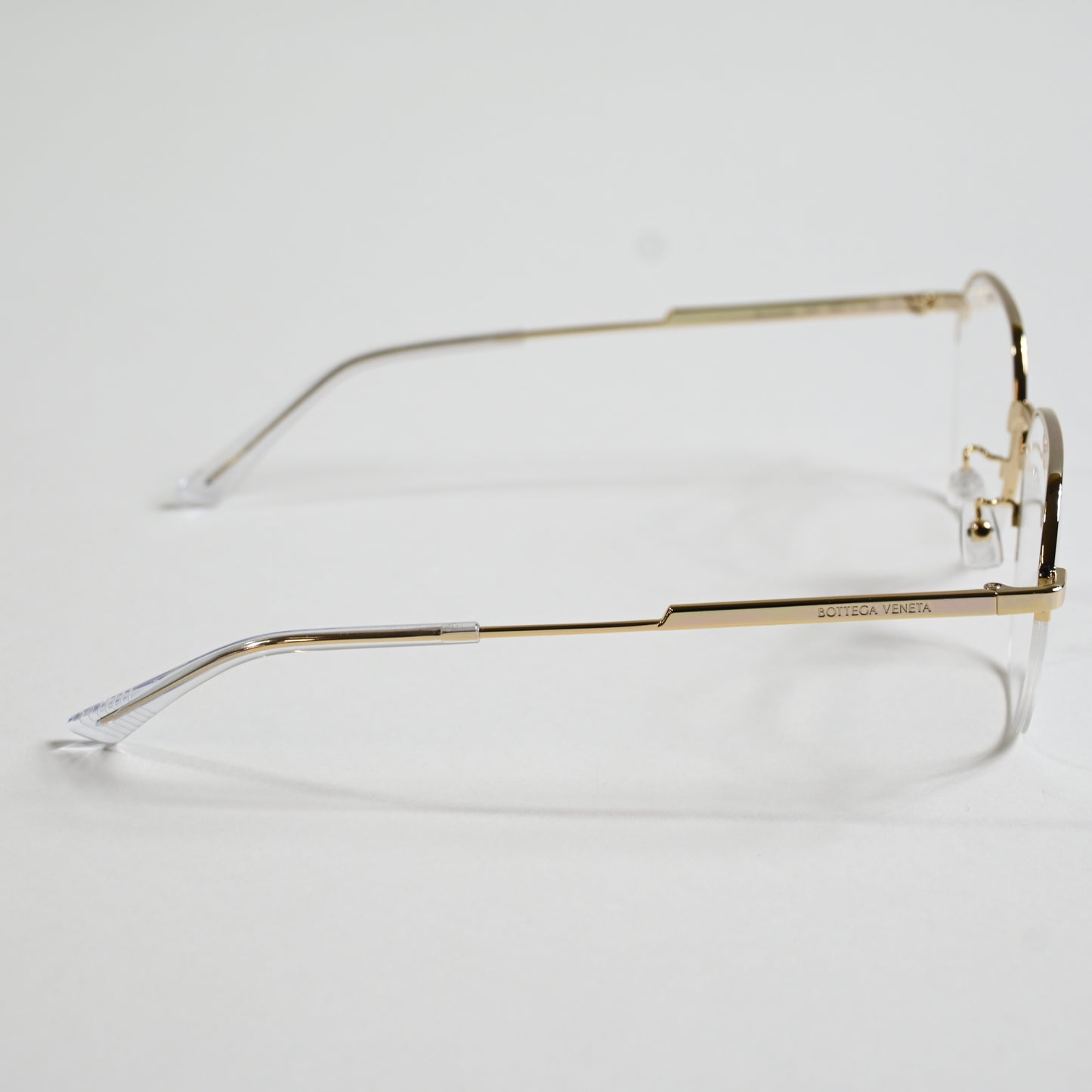 Bottega BV1111OA 002 Mens Authentic Eyeglasses Clear Gold/Silver, 52mm - New