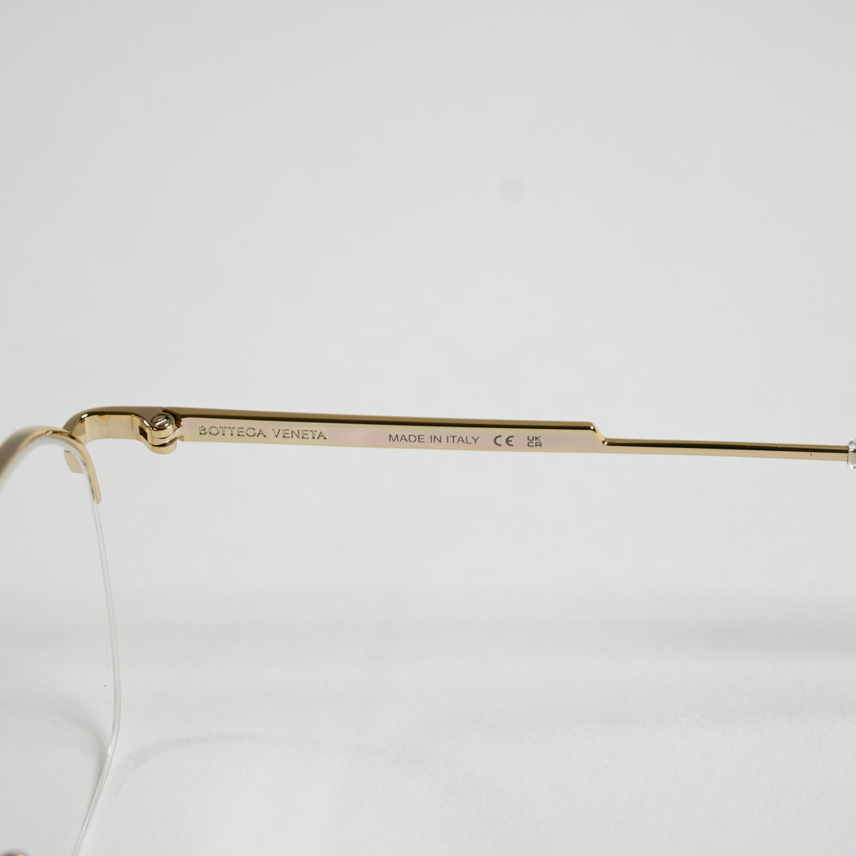 Bottega BV1111OA 002 Mens Authentic Eyeglasses Clear Gold/Silver, 52mm - New