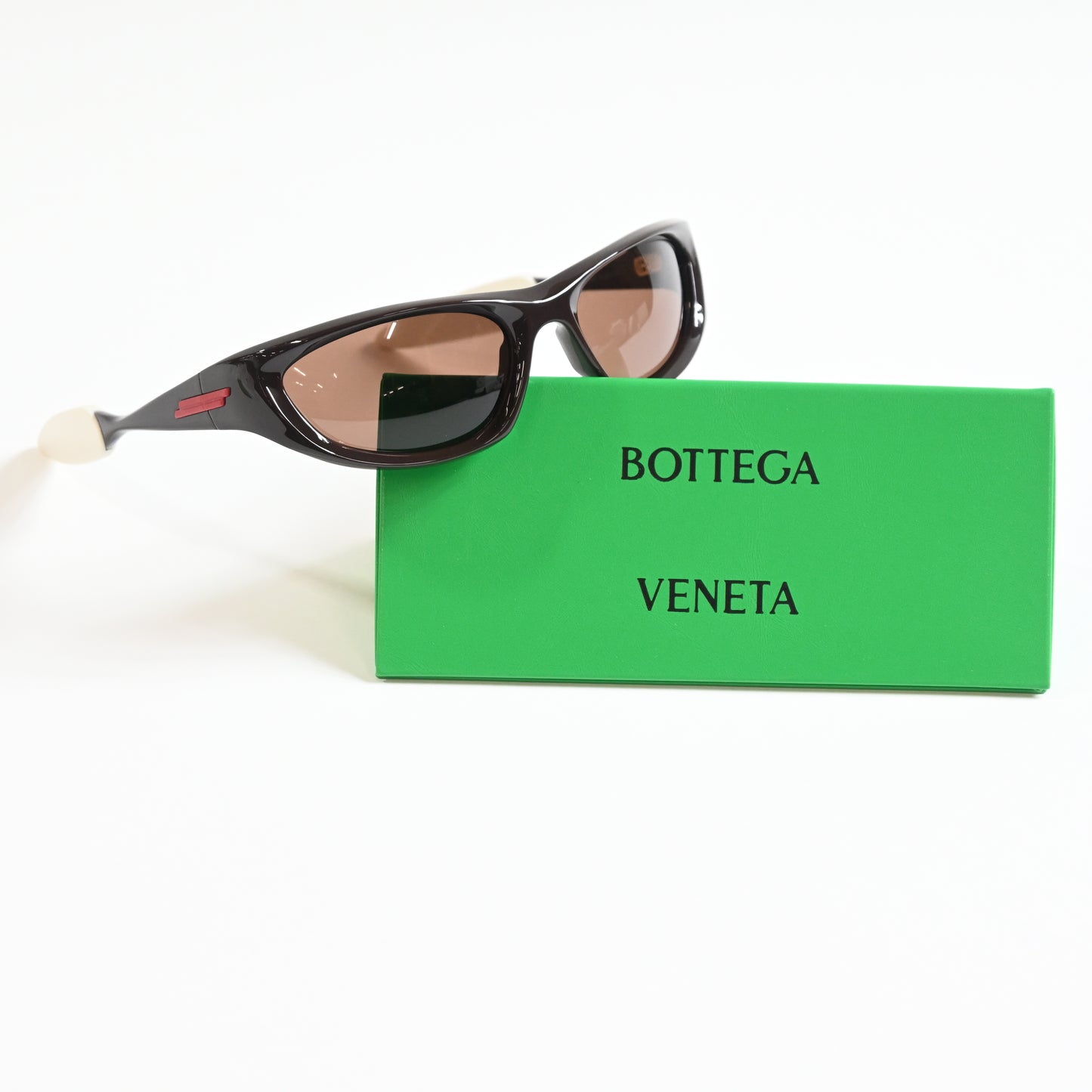 Bottega BV1184S 002 Unisex Authentic Sunglasses Black/Red, 58mm - New