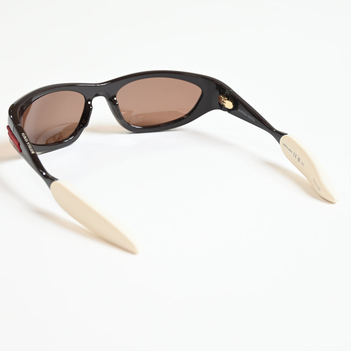 Bottega BV1184S 002 Unisex Authentic Sunglasses Black/Red, 58mm - New