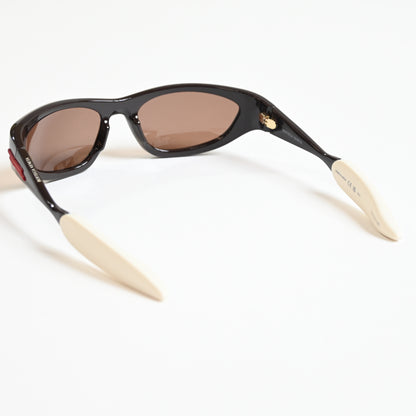 Bottega BV1184S 002 Unisex Authentic Sunglasses Black/Red, 58mm - New