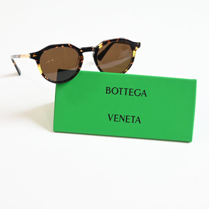 Bottega BV1260S 002 Mens Authentic Sunglasses Havana/Gold, 49mm - New