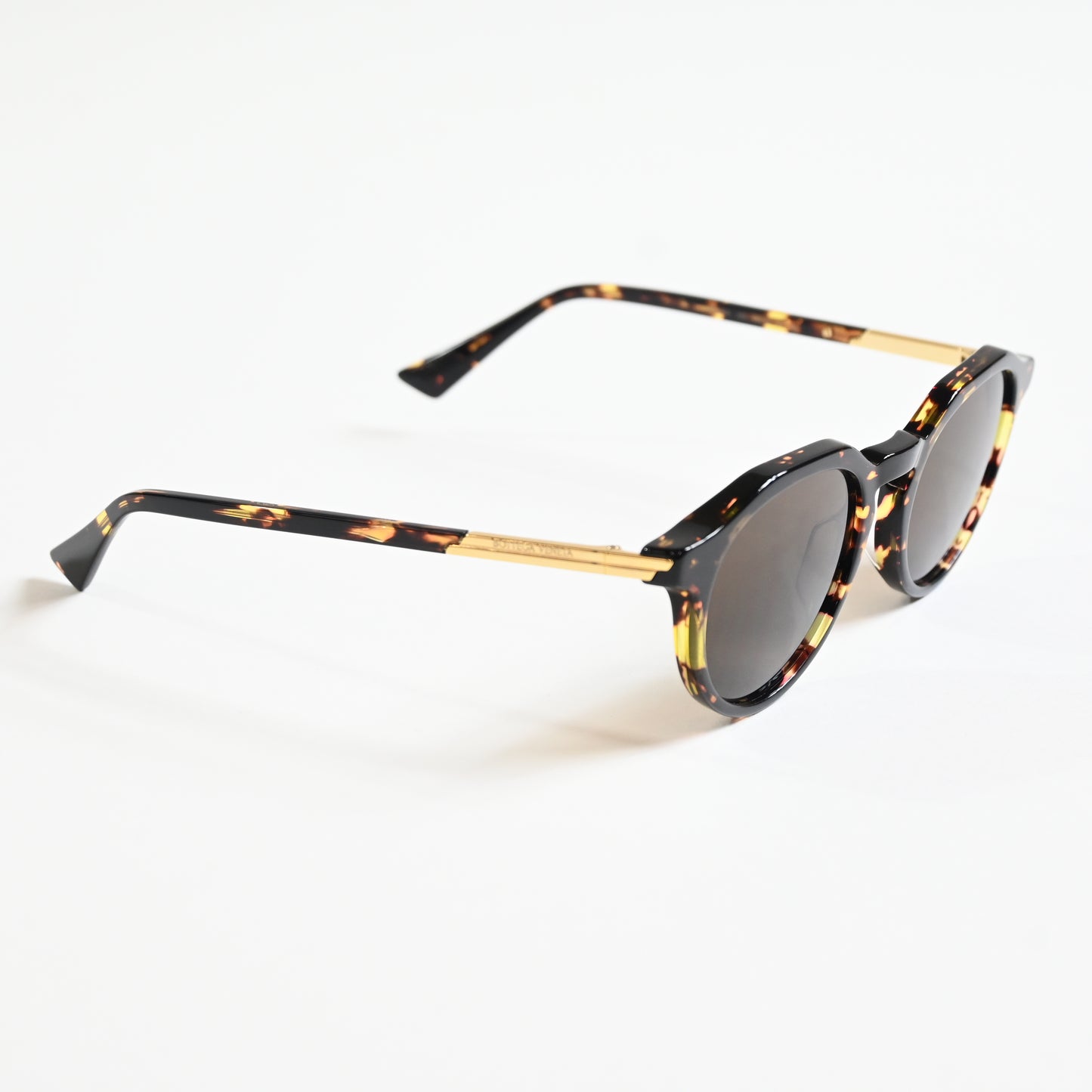 Bottega BV1260S 002 Mens Authentic Sunglasses Havana/Gold, 49mm - New