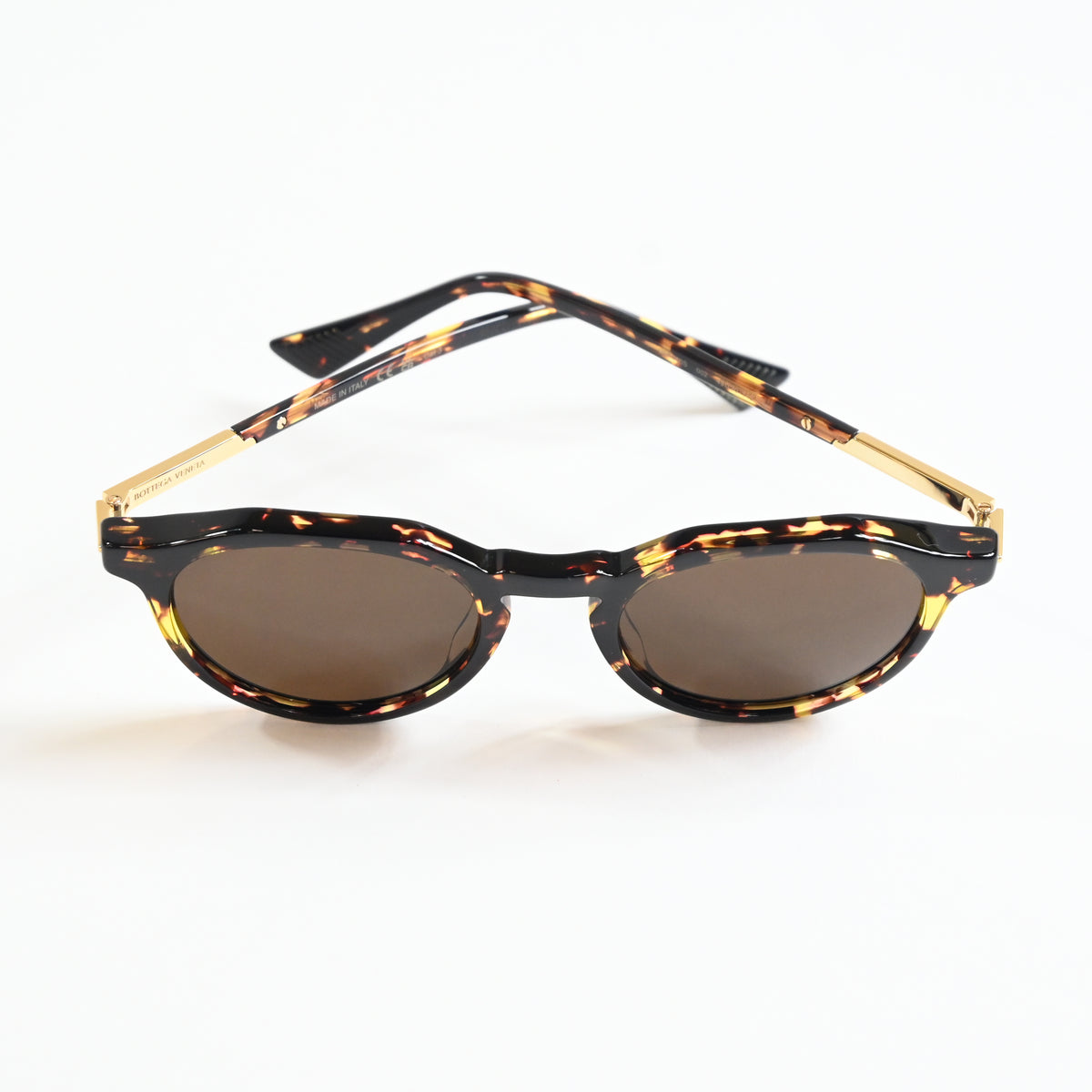 Bottega BV1260S 002 Mens Authentic Sunglasses Havana/Gold, 49mm - New