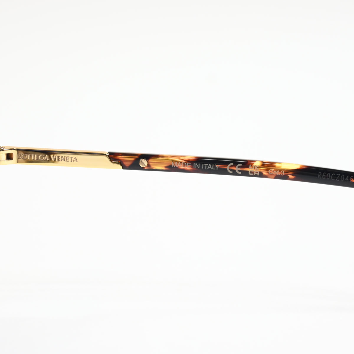 Bottega BV1260S 002 Mens Authentic Sunglasses Havana/Gold, 49mm - New
