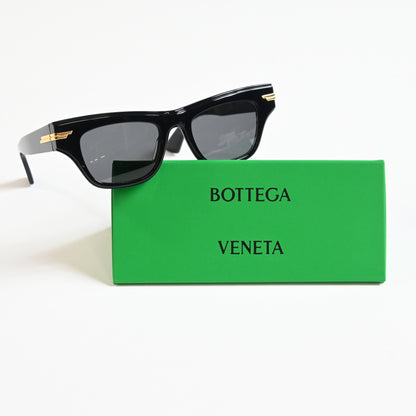 Bottega BV1122S 001 Womens Authentic Sunglasses Black/Gray, 51mm - New