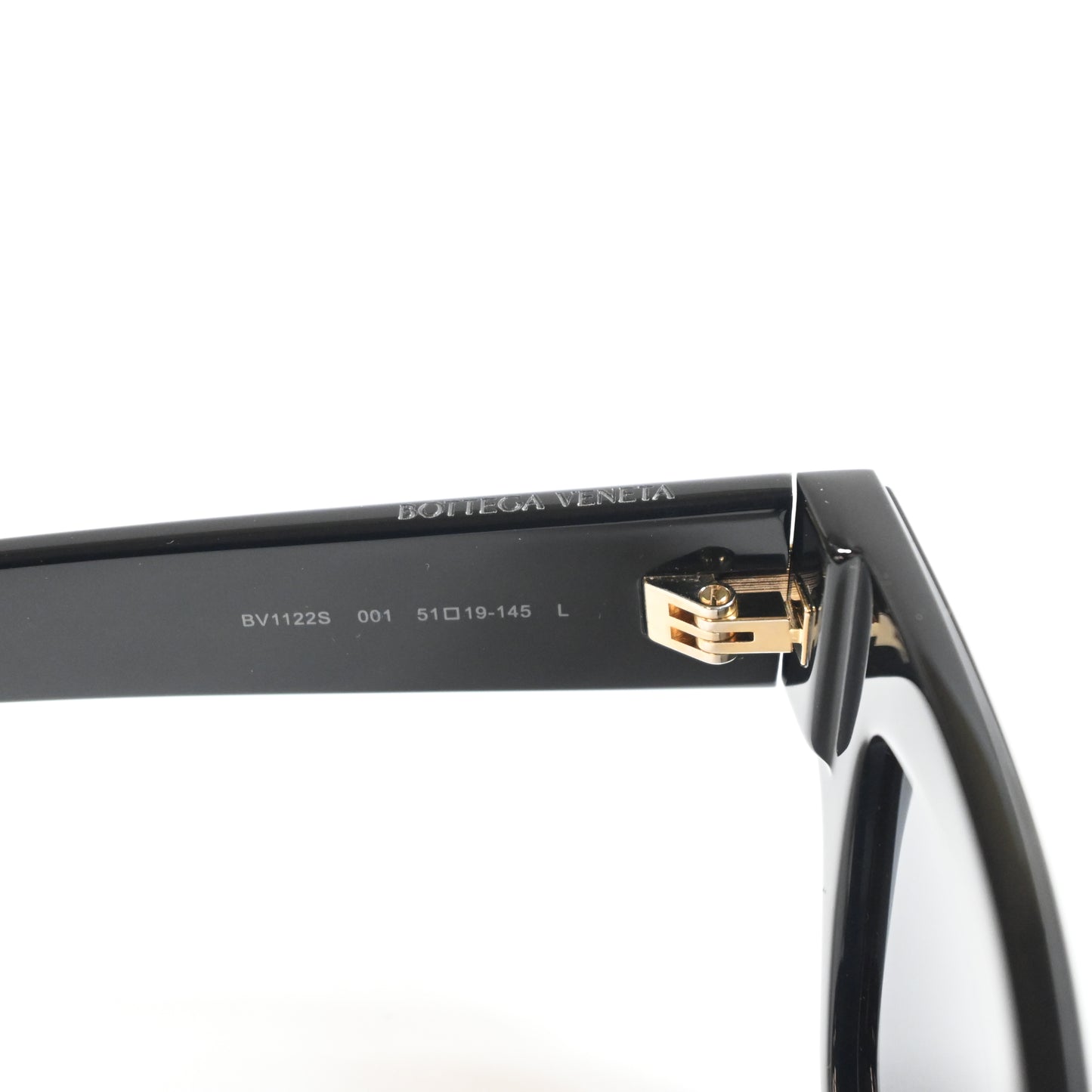 Bottega BV1122S 001 Womens Authentic Sunglasses Black/Gray, 51mm - New