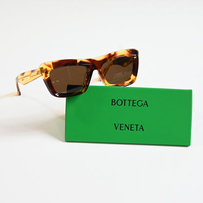 Bottega BV1283S 002 Womens Authentic Sunglasses Tortoise Brown/Gold, 53mm - New