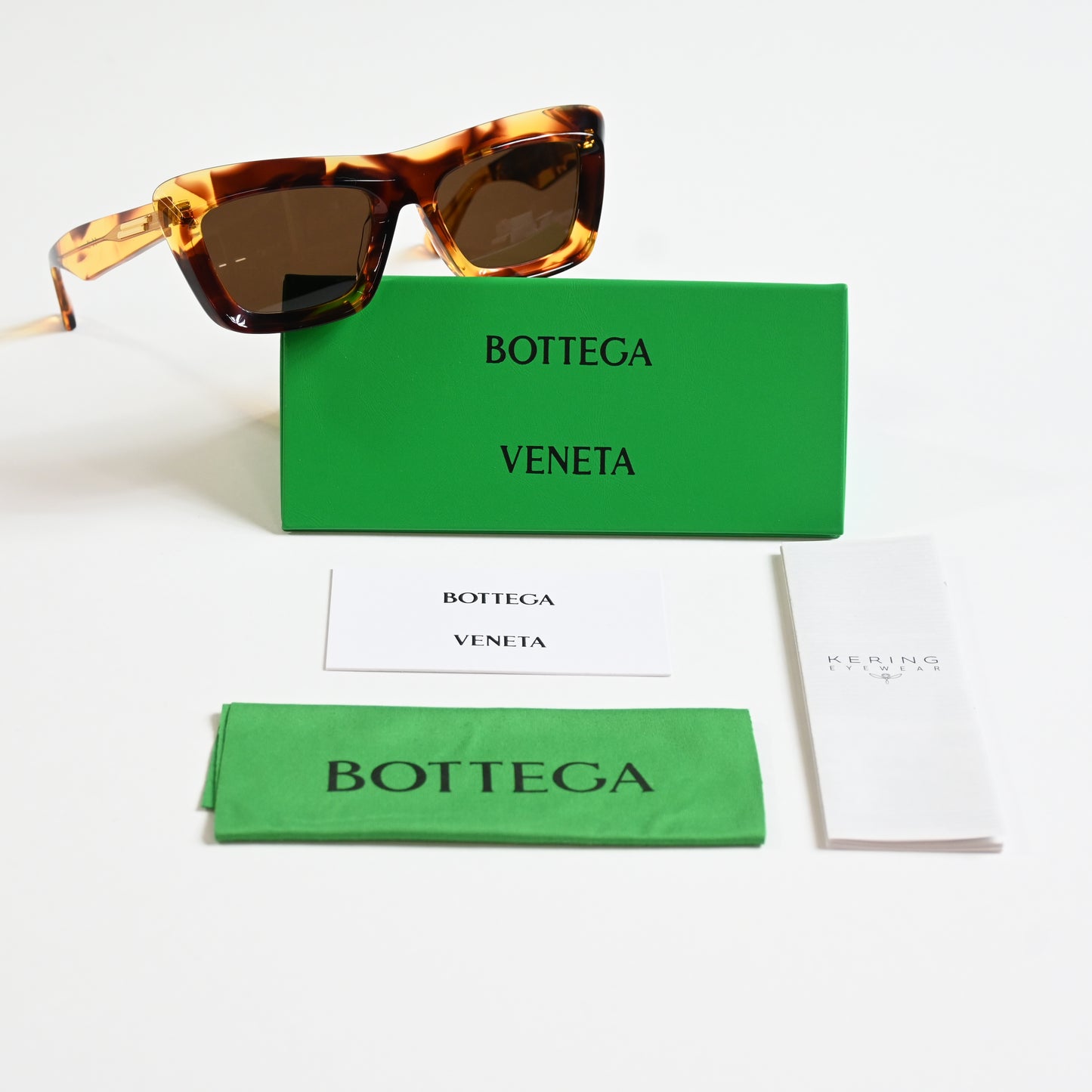 Bottega BV1283S 002 Womens Authentic Sunglasses Tortoise Brown/Gold, 53mm - New