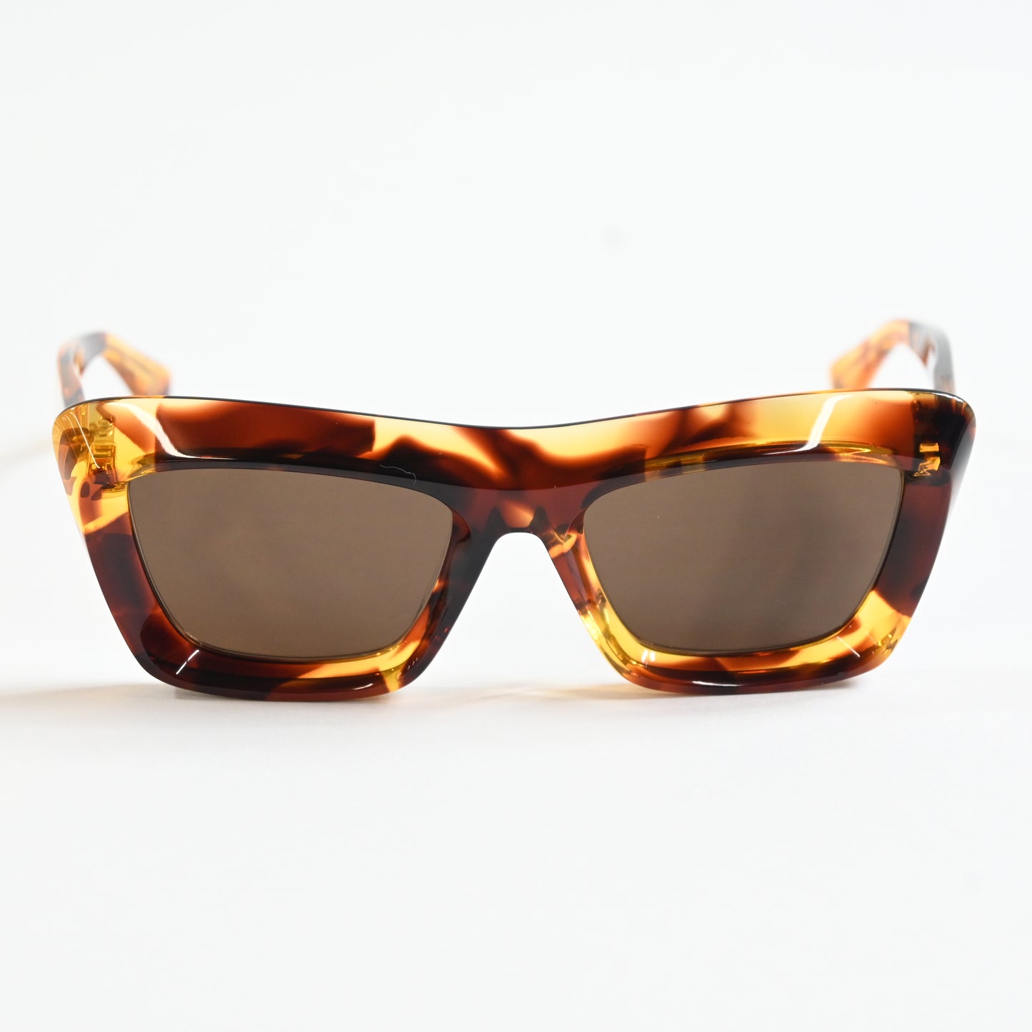 Bottega BV1283S 002 Womens Authentic Sunglasses Tortoise Brown/Gold, 53mm - New