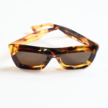 Bottega BV1283S 002 Womens Authentic Sunglasses Tortoise Brown/Gold, 53mm - New