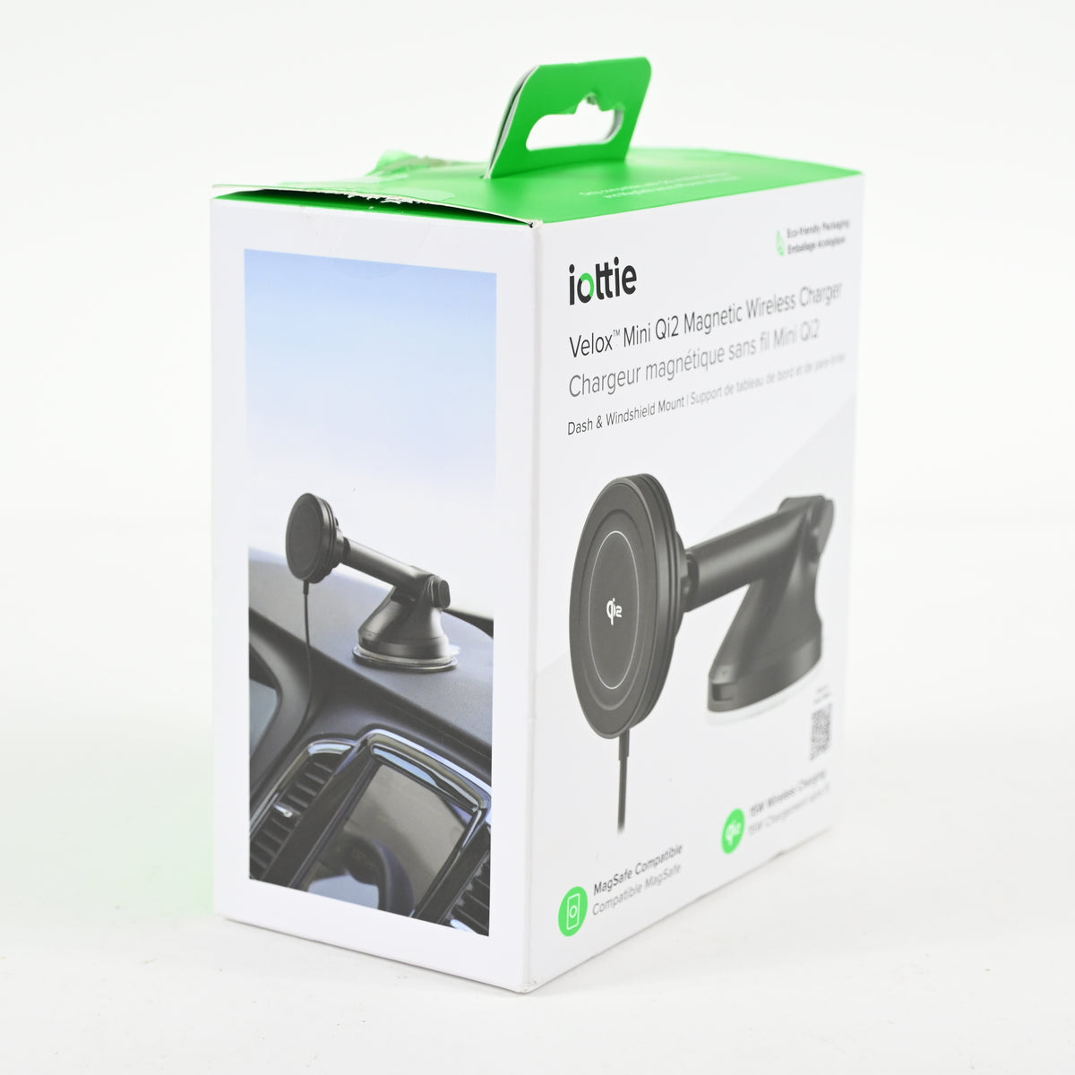 iOttie Velox Qi2 Mini 15W Wireless Charger Car Mount Car Phone Holder - Grade A