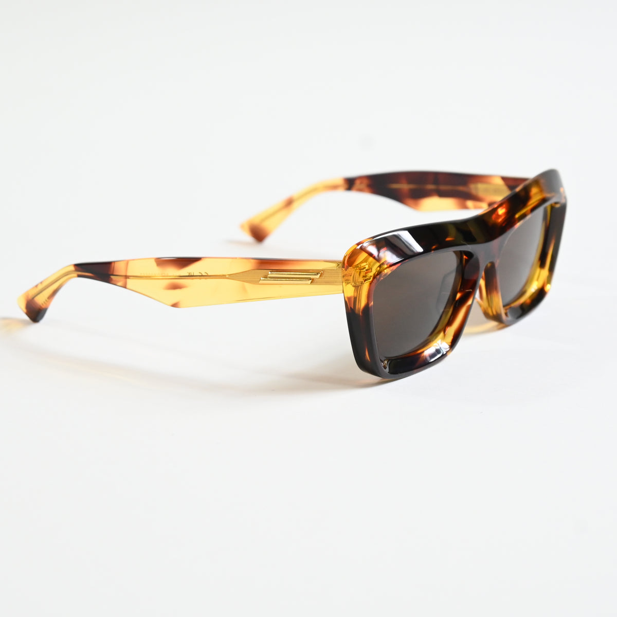 Bottega BV1283S 002 Womens Authentic Sunglasses Tortoise Brown/Gold, 53mm - New