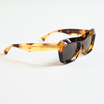 Bottega BV1283S 002 Womens Authentic Sunglasses Tortoise Brown/Gold, 53mm - New