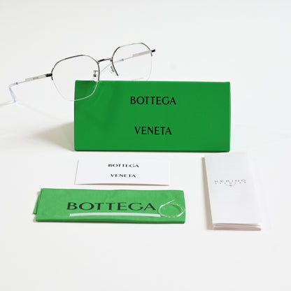 Bottega BV1111OA 003 Mens Authentic Eyeglasses Clear Silver, 52mm - New