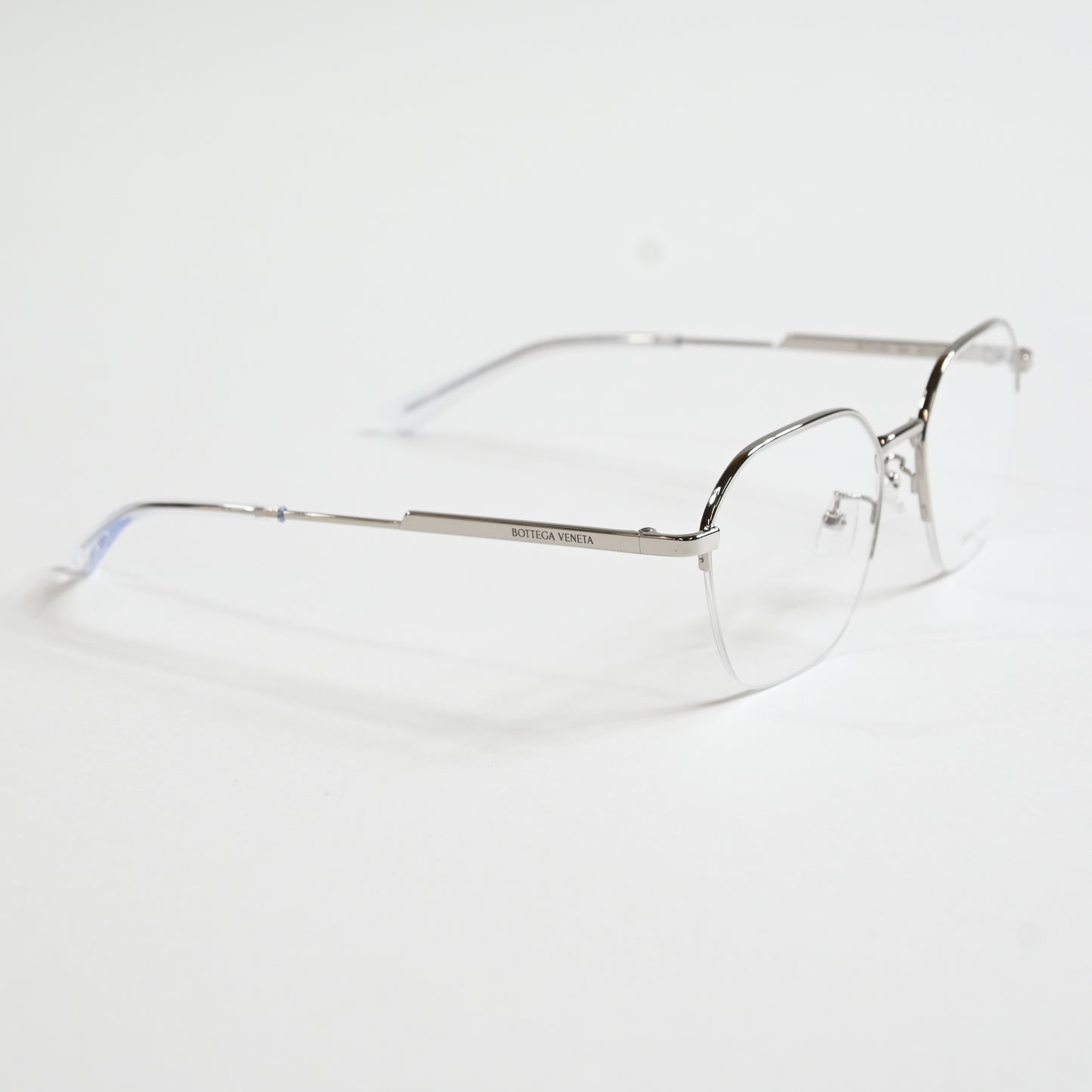 Bottega BV1111OA 003 Mens Authentic Eyeglasses Clear Silver, 52mm - New