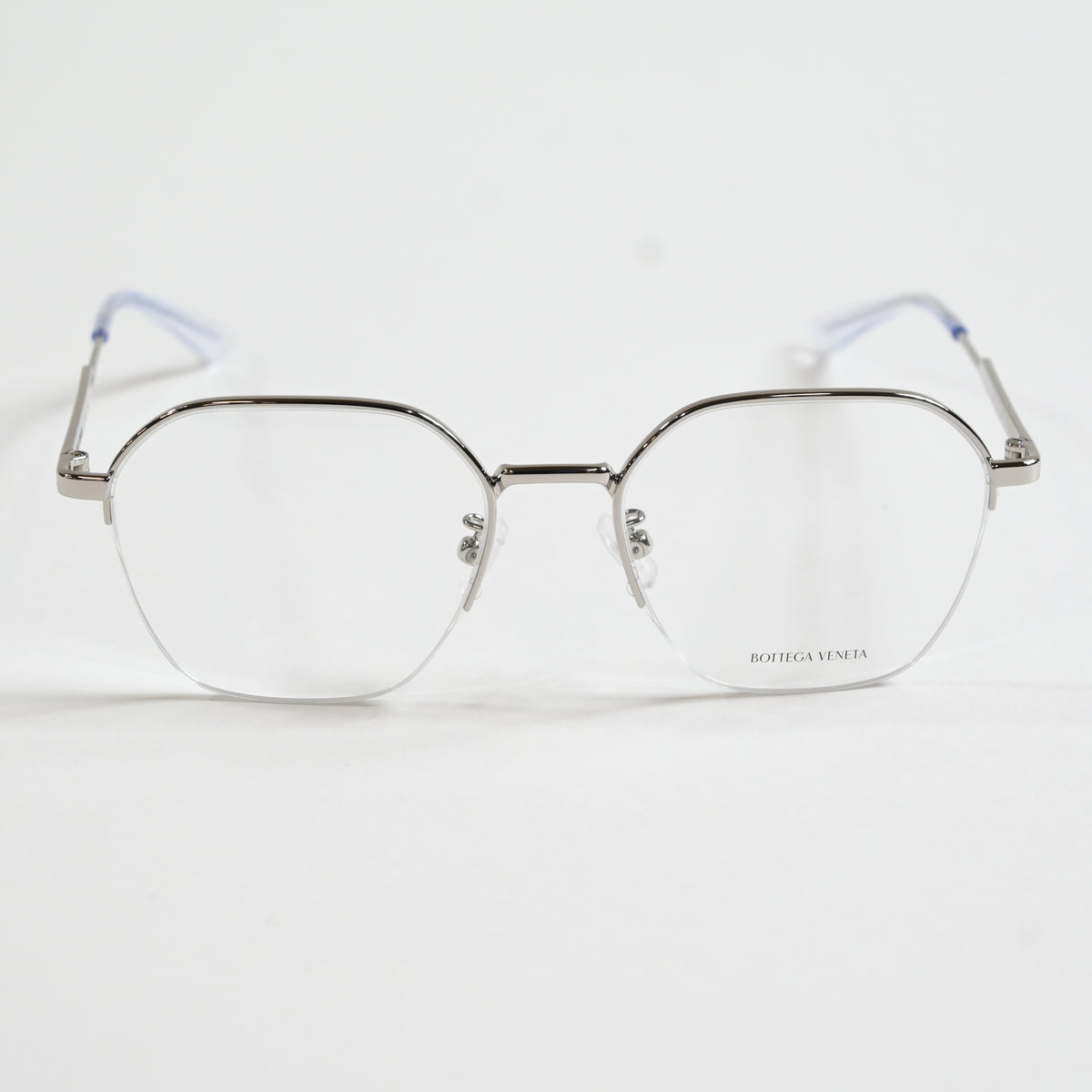 Bottega BV1111OA 003 Mens Authentic Eyeglasses Clear Silver, 52mm - New