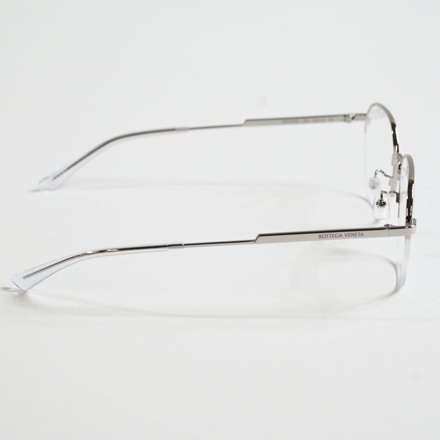 Bottega BV1111OA 003 Mens Authentic Eyeglasses Clear Silver, 52mm - New