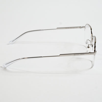 Bottega BV1111OA 003 Mens Authentic Eyeglasses Clear Silver, 52mm - New