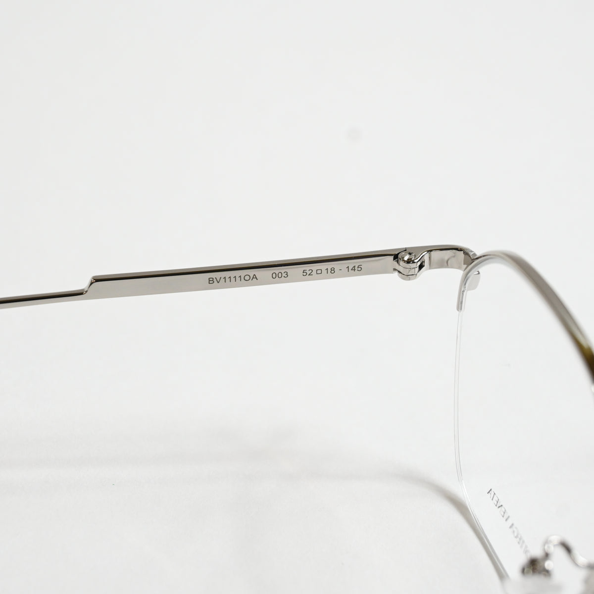 Bottega BV1111OA 003 Mens Authentic Eyeglasses Clear Silver, 52mm - New