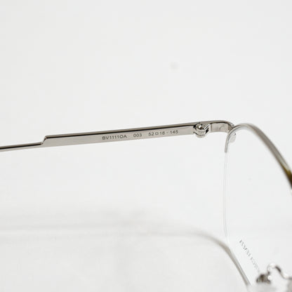 Bottega BV1111OA 003 Mens Authentic Eyeglasses Clear Silver, 52mm - New