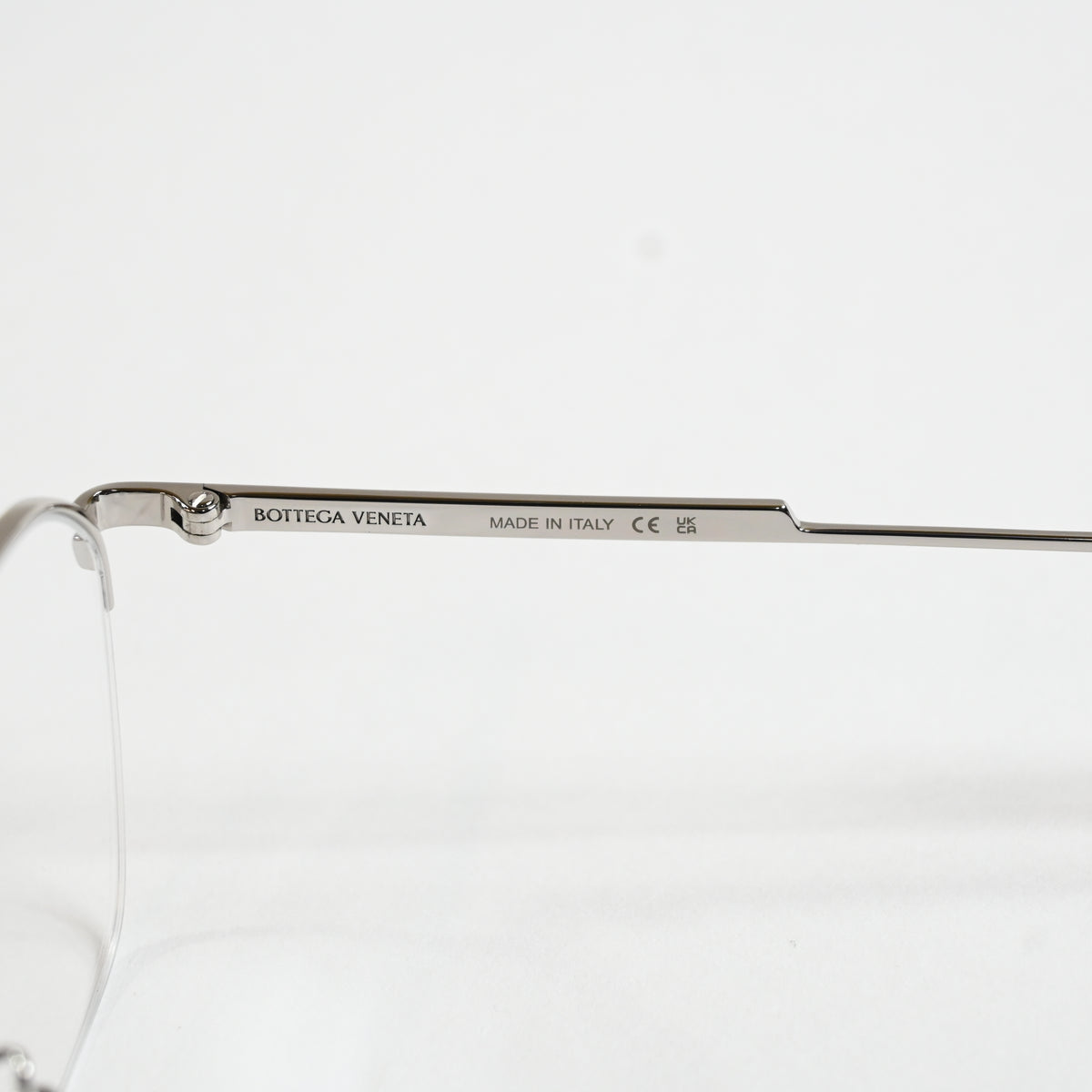Bottega BV1111OA 003 Mens Authentic Eyeglasses Clear Silver, 52mm - New