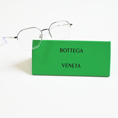 Bottega BV1111OA 003 Mens Authentic Eyeglasses Clear Silver, 52mm - New