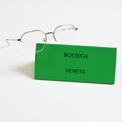 Bottega BV1111OA 003 Mens Authentic Eyeglasses Clear Silver, 52mm - New