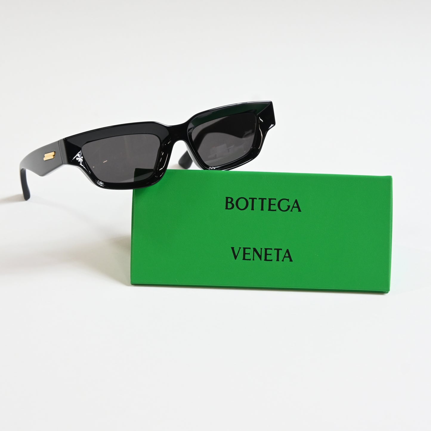 Bottega BV1250S 001 Unisex Authentic Sunglasses Black/Gold, 53mm - New