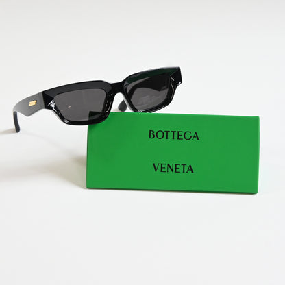 Bottega BV1250S 001 Unisex Authentic Sunglasses Black/Gold, 53mm - New