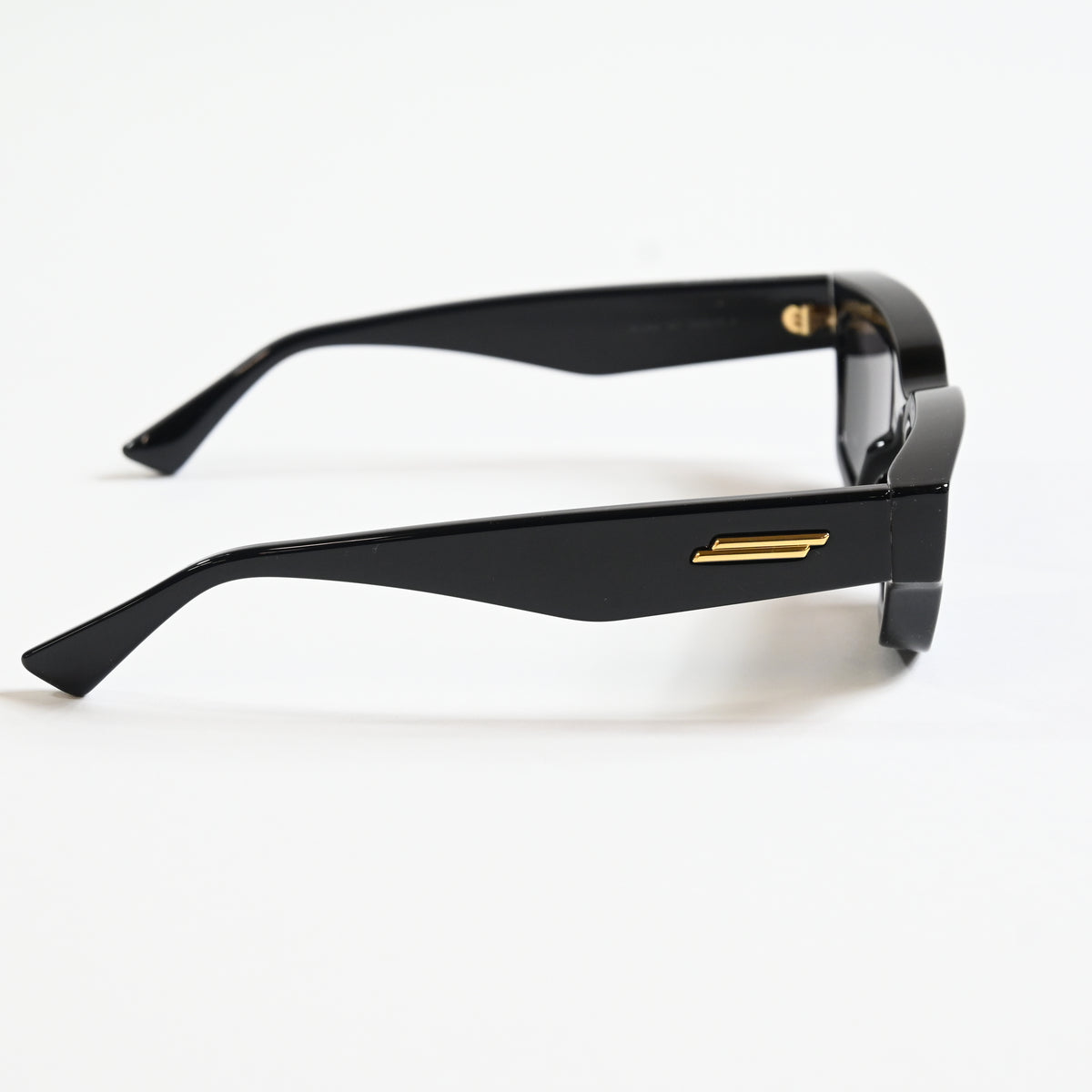 Bottega BV1250S 001 Unisex Authentic Sunglasses Black/Gold, 53mm - New