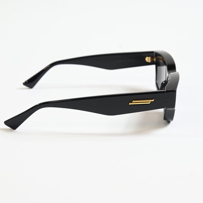 Bottega BV1250S 001 Unisex Authentic Sunglasses Black/Gold, 53mm - New