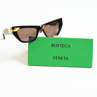 Bottega BV1177S 002 Womens Authentic Sunglasses Dark Tortoise/Gold, 52mm - New