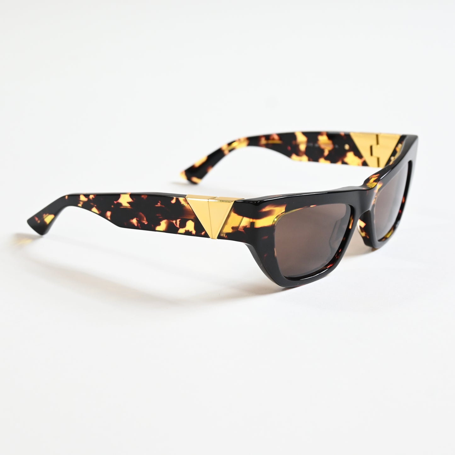 Bottega BV1177S 002 Womens Authentic Sunglasses Dark Tortoise/Gold, 52mm - New