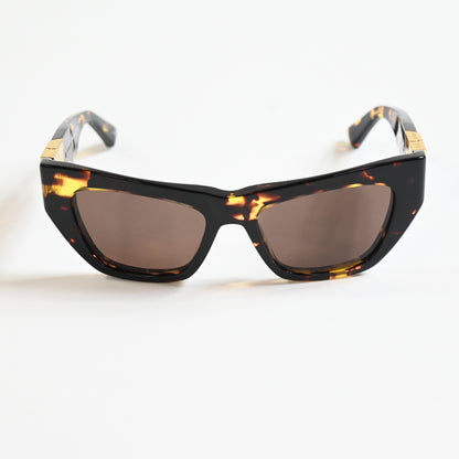 Bottega BV1177S 002 Womens Authentic Sunglasses Dark Tortoise/Gold, 52mm - New