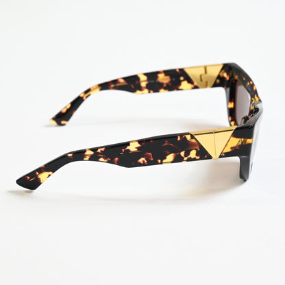Bottega BV1177S 002 Womens Authentic Sunglasses Dark Tortoise/Gold, 52mm - New