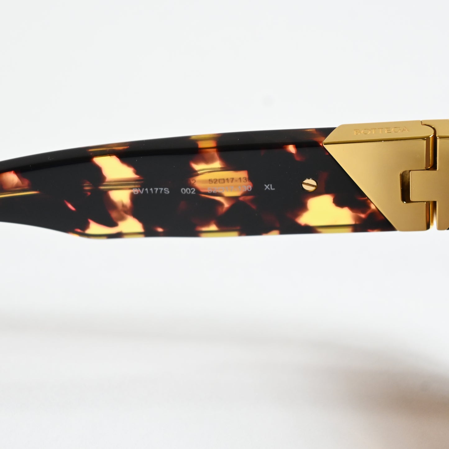 Bottega BV1177S 002 Womens Authentic Sunglasses Dark Tortoise/Gold, 52mm - New