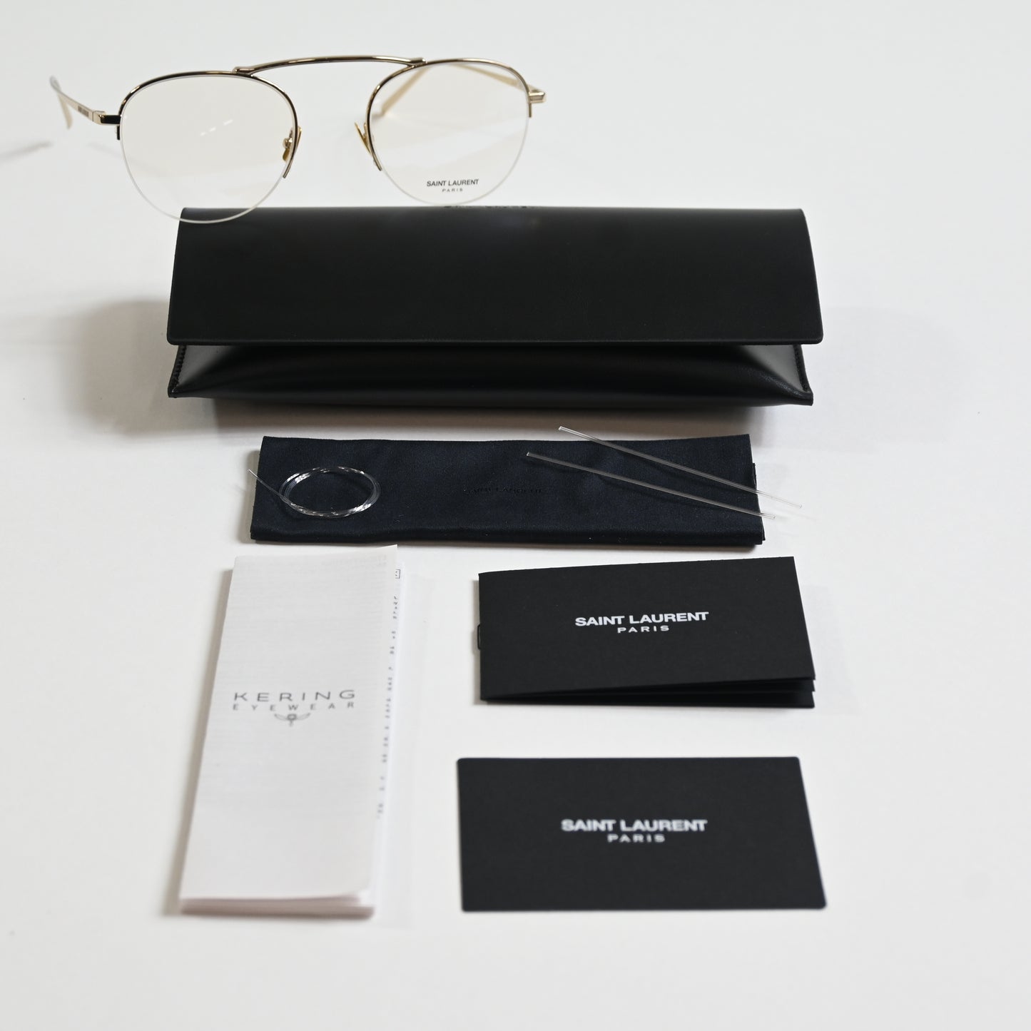 Yves Saint Laurent SL576O 002 Unisex Authentic Eyeglasses Gold, 51mm - New