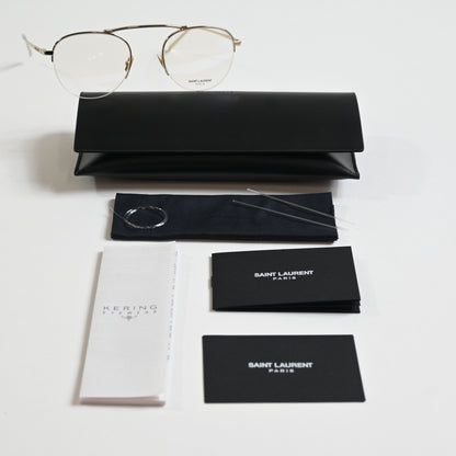 Yves Saint Laurent SL576O 002 Unisex Authentic Eyeglasses Gold, 51mm - New