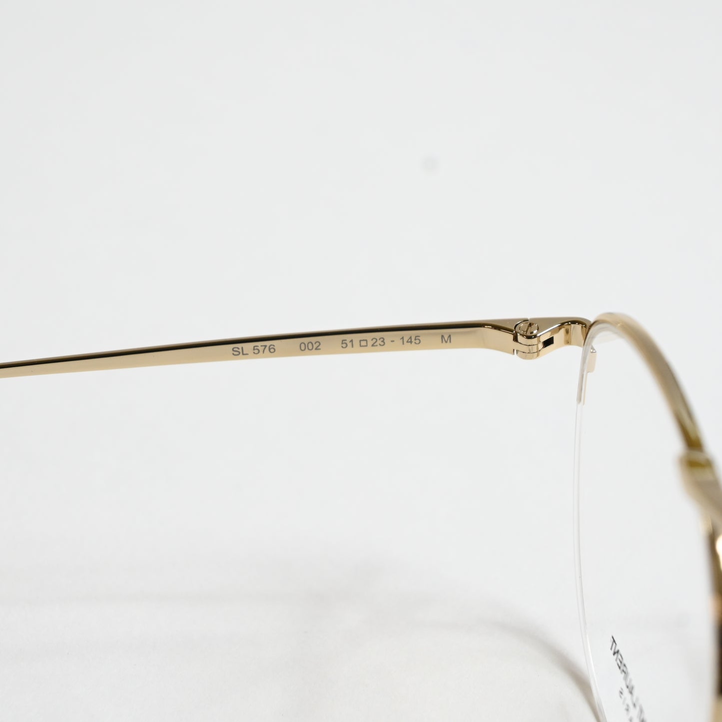Yves Saint Laurent SL576O 002 Unisex Authentic Eyeglasses Gold, 51mm - New