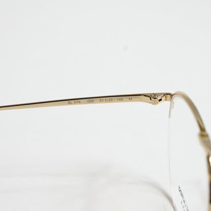 Yves Saint Laurent SL576O 002 Unisex Authentic Eyeglasses Gold, 51mm - New