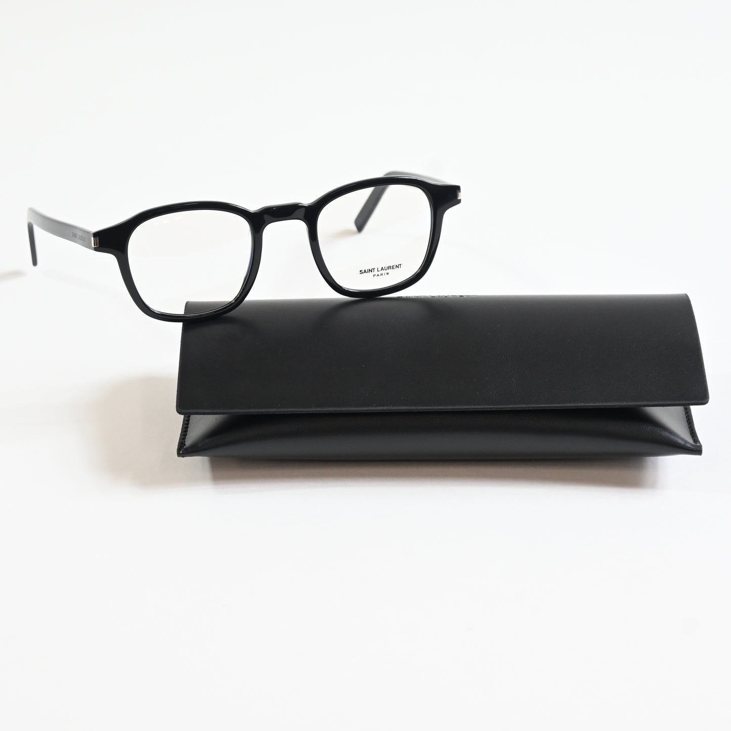 Yves Saint Laurent SL-549O-SLIM 001 Mens Authentic Eyeglasses Black, 47mm - New