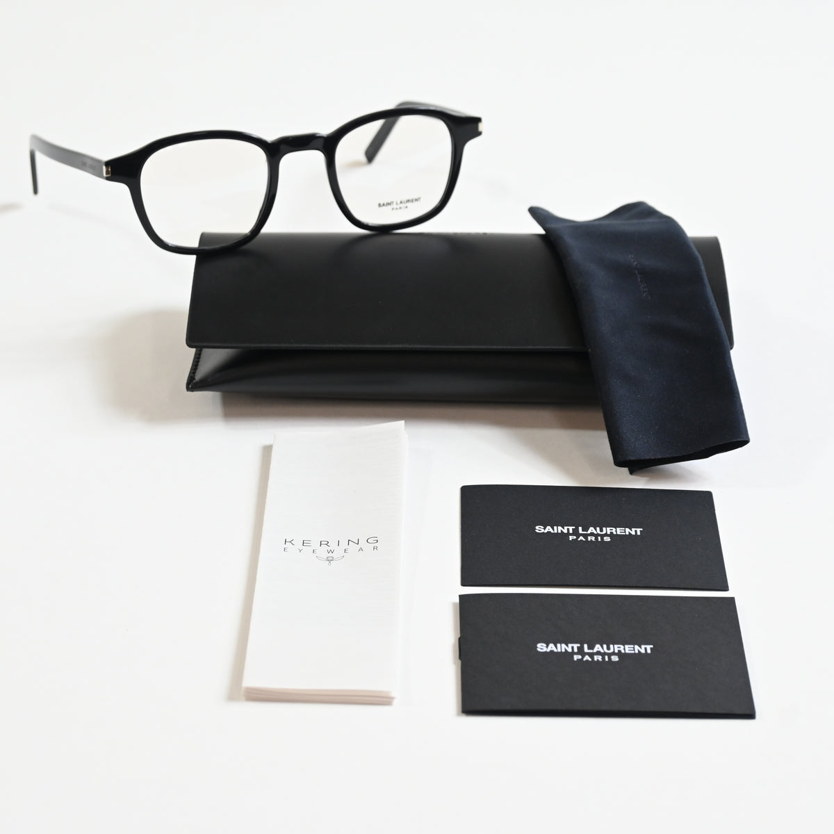 Yves Saint Laurent SL-549O-SLIM 001 Mens Authentic Eyeglasses Black, 47mm - New