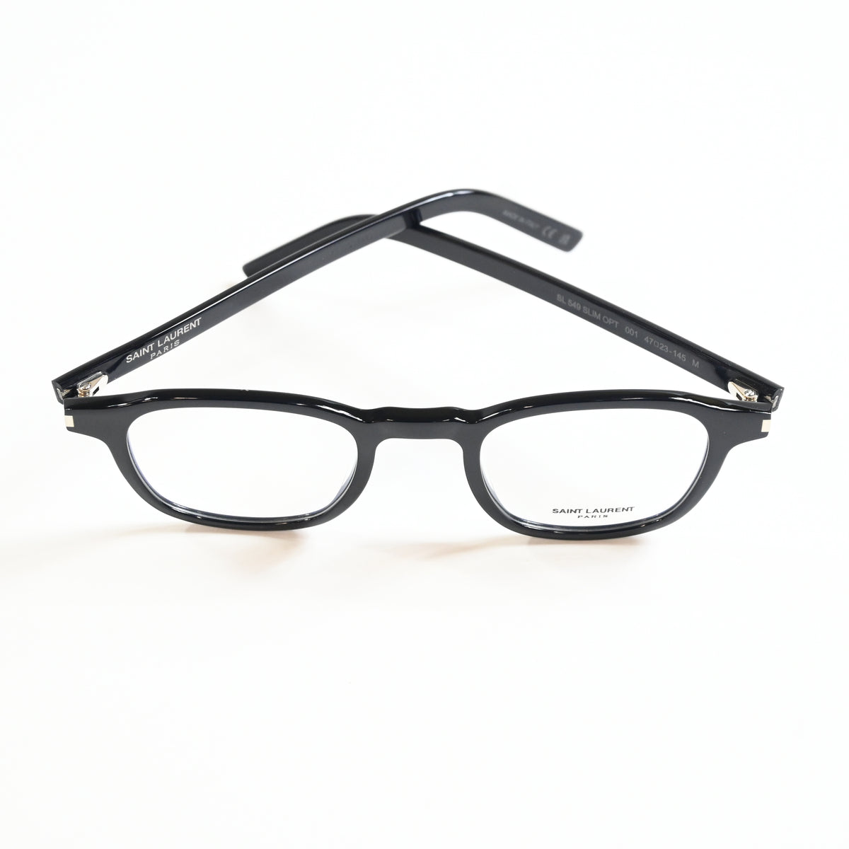 Yves Saint Laurent SL-549O-SLIM 001 Mens Authentic Eyeglasses Black, 47mm - New