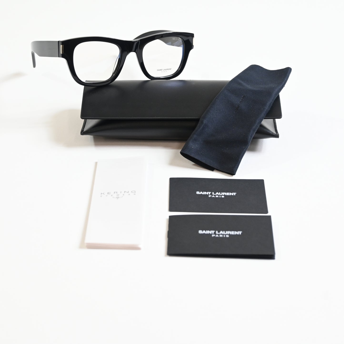 Yves Saint Laurent SL-698O 002 Unisex Authentic Eyeglasses Black, 50mm - New