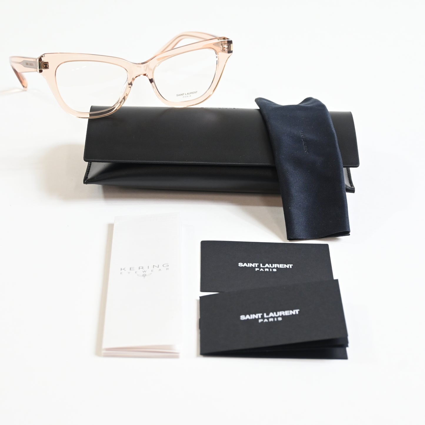 Yves Saint Laurent SL-472O 004 Womens Authentic Eyeglasses Clear Peach, 52 - New