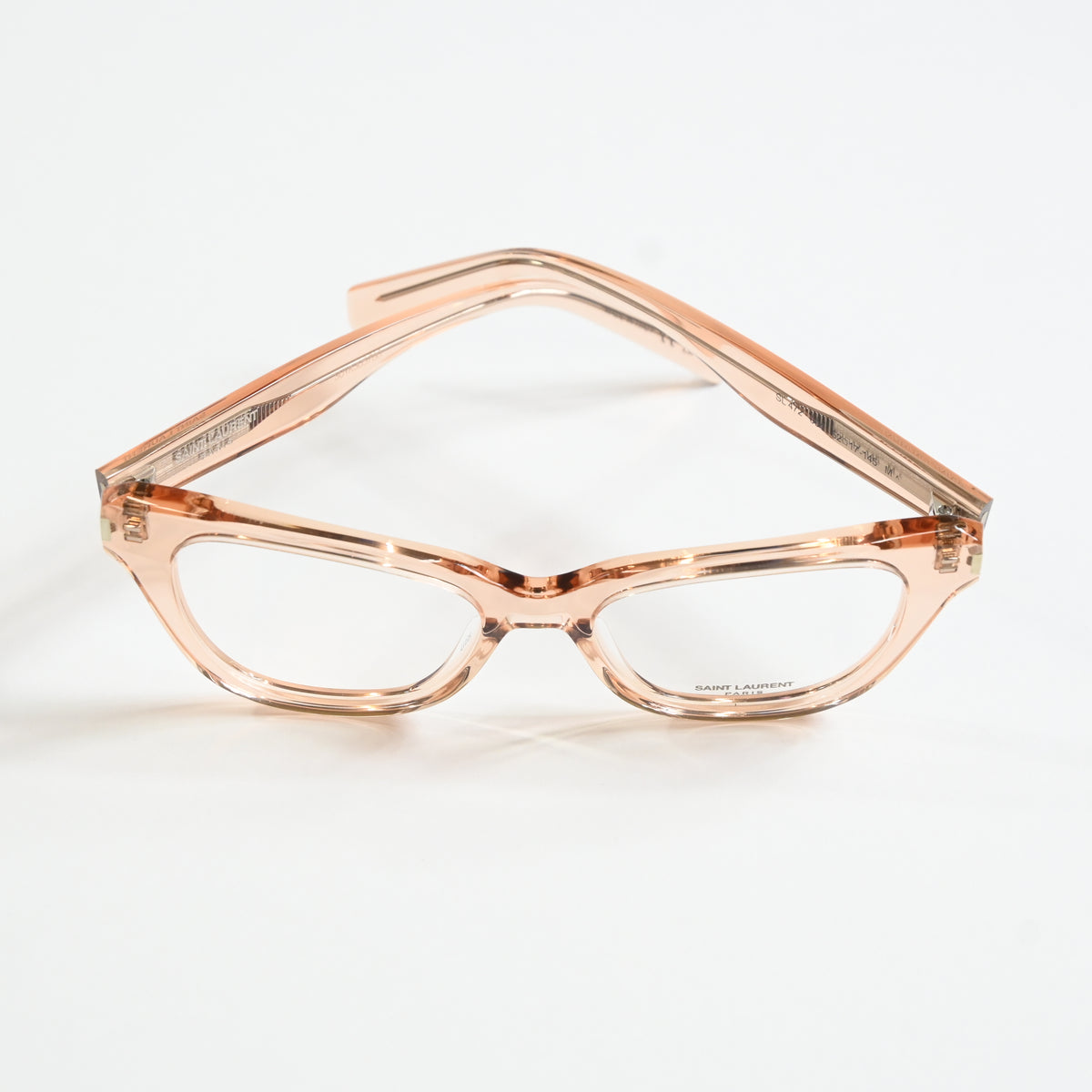 Yves Saint Laurent SL-472O 004 Womens Authentic Eyeglasses Clear Peach, 52 - New