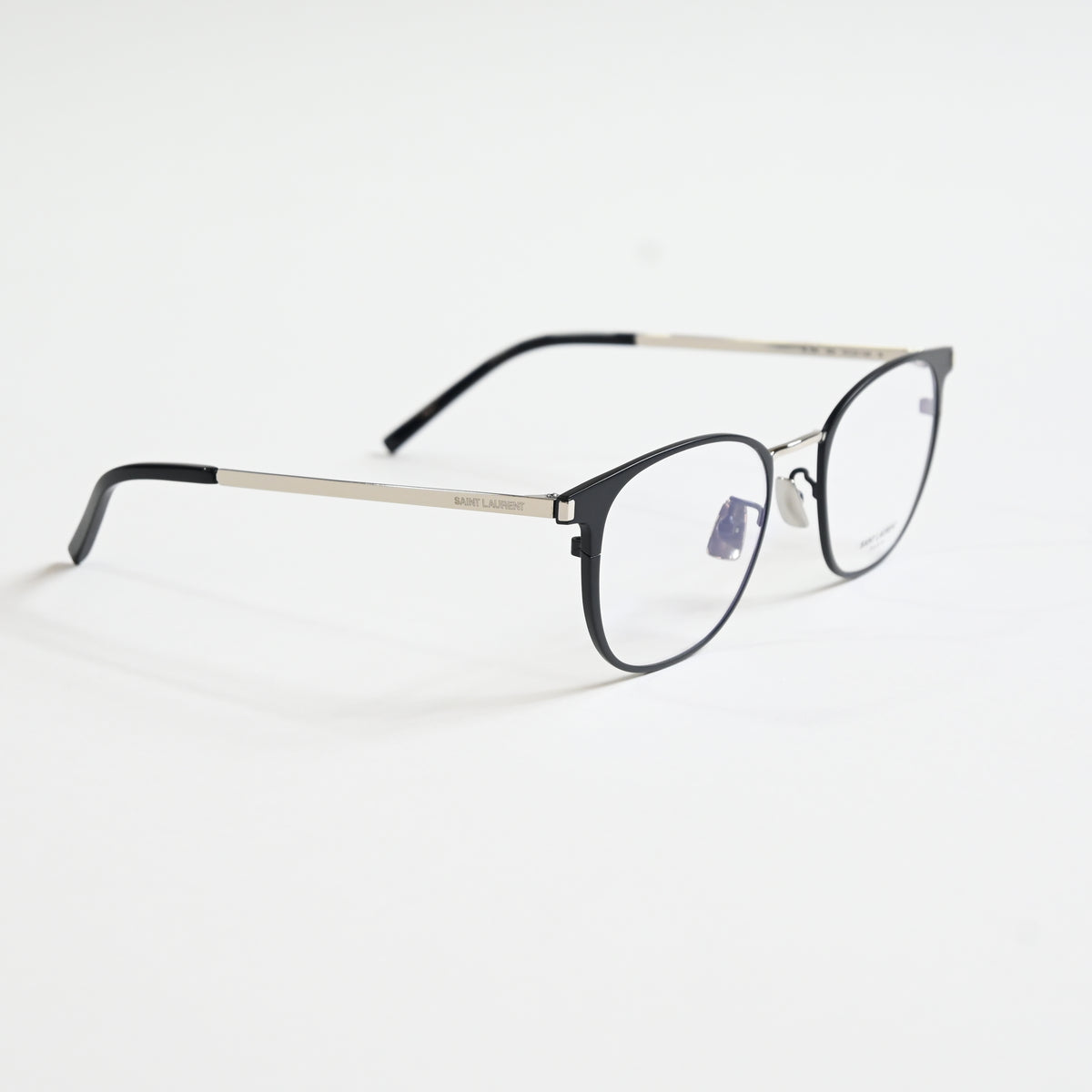Yves Saint Laurent SL-584O 002 Unisex Authentic Eyeglasses Black/Silver 51 - New