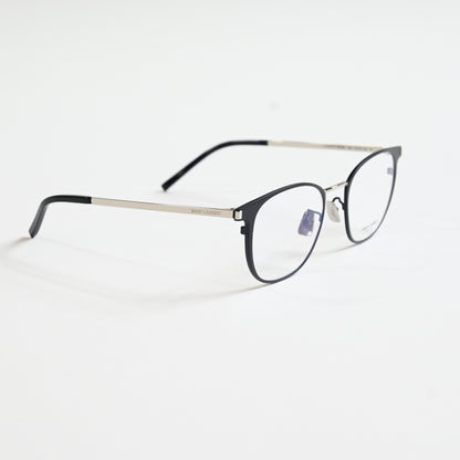 Yves Saint Laurent SL-584O 002 Unisex Authentic Eyeglasses Black/Silver 51 - New